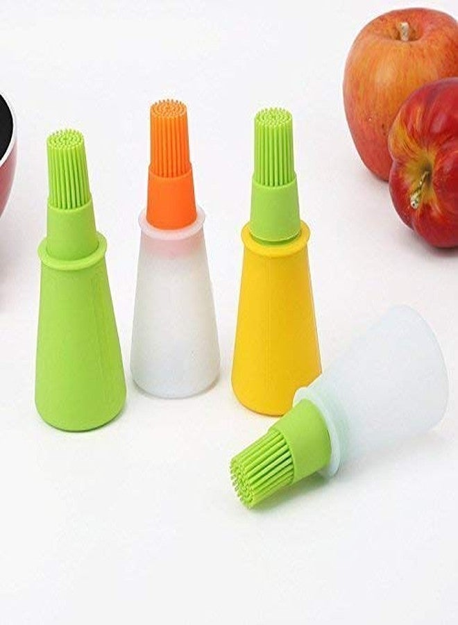 HOMAVA Silicone Cooking Oil Bottle with Basting Brush, 11 X 5 CM, Multi Color - Image 3